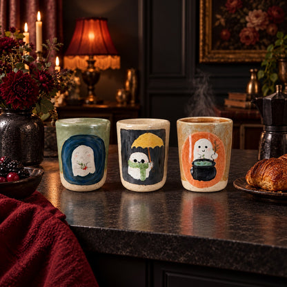 Ghost Story Ceramic Tumbler — styled room