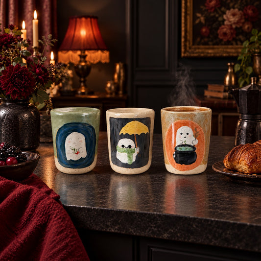 Ghost Story Ceramic Tumbler — styled room